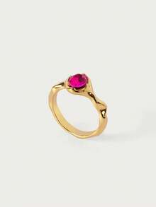 Glisma 1Psc Women's Single Ring - Gold - View 9