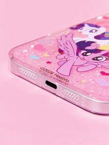 My Little Pony X SHEIN Casing Ponsel Epoxy Berkilau Merah Muda dengan Motif Kartun, Perlindungan Anti Jatuh untuk iPhone Seri 11-17 - MultiWarna - View 6