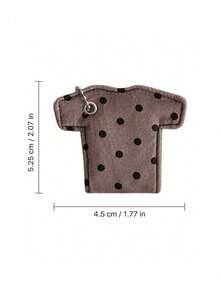 Joivida 1Pc Clothes Shaped Data Cable Storage Bag, Pendant Keychain, Earphone Cable Storage Bag, Polka Dot Pattern/Stripe Pattern, INS Style, Easy To Carry - Multicolor - View 12
