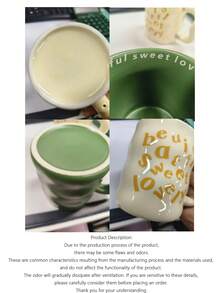 A 350Ml Ceramic Coffee Mug With Personalized English Lettering, Suitable For Adults And Children. - Multicolor - View 9