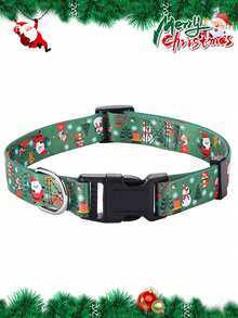 PETSIN 1PC Christmas Pet Collar, Festive Holiday Decor Accessory For Dogs - Multicolor - View 11