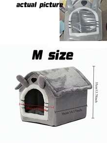 Comfortable Cat And Dog Pet Nest, Warm Winter Bed That Can't Be Removed And Washed, Classic Soft Polyester Cat Hole Nest,Warm Rest Shelter For Small Pets, Indoor Quiet Sleeping Cave For Cats And Dogs, And Pet House That Is Easy To Clean. - multicolor - View 10