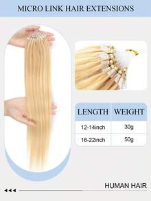 12-22 Inch Micro Loop Hair Extensions Human Hair,Color S27-613,Caramel Brown To 613 Blonde,Straight Women'S Hair Additions For Daily Use,Natural Look,Adds Volume & Length,Fit For All Hair Types & Ethnicities,Length Enhancement,Natural Appearance - S27-613 - View 3