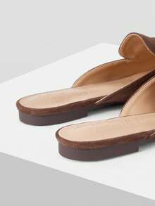 MOTF PREMIUM COMFORTABLE MINIMALIST ROUND TOE WOMEN FLAT SHOES FOR CHRISTMAS - Chocolate Brown - View 7