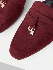 MOTF PREMIUM COMFORTABLE MINIMALIST ROUND TOE WOMEN FLAT SHOES FOR CHRISTMAS - Dark burgundy - View 5