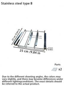 1Pc Stainless Steel Cabinet Storage Rack No Drill Under‑Cabinet Hanging Kitchen Organizer With Cutting Board Rag Holder Mug Hooks Paper Towel Utensil Rack Multifunctional Kitchen Storage - View 9