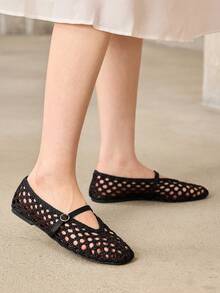 MOTF PREMIUM WOMEN'S WOVEN BOW DECOR WHITE FLATS FOR CHRISTMAS SPRING SHOES FALL SHOES - Black 1 - View 6