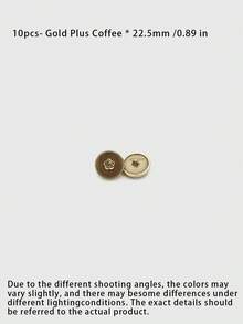 1 Pack 10 Pcs Flocked Rose Shaped Metal Buttons Round Flower Decorative Fasteners For Sweaters Windbreakers Suits Coats Outerwear Hand‑Sewn Clothing Sewing Accessories - 10pcs - View 12