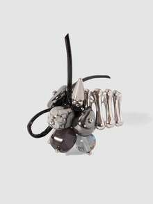 MortiRose Stainless Steel Shaped Gothic Design Ring - Silver - View 10