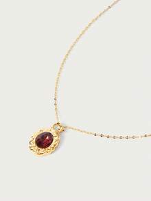 Glisma 18K Glass Diamond Necklace - Gold - View 9