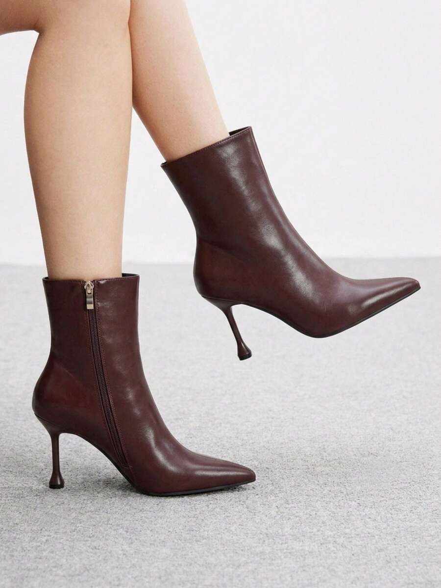 CUCCOO BIZCHIC New Women's Stiletto Boots, Fashionable For Commuting Dates, Suitable For Spring, Autumn And Winter - Dark brown - View 1