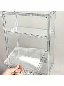 3-Tier Transparent Display Cabinet With Magnetic Door, Heavy-Duty Acrylic Structure, Extra Large Capacity, Modern Design Transparent Display Case For Store, Home Office, Collectibles, Space-Saving Organizer, Thanksgiving, Christmas - A - View 6