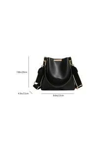 SIENNITY New Fashion Niche, Western Style, Casual Versatile Bucket Bag, Retro Classic, High-End Quality, - Black - View 4
