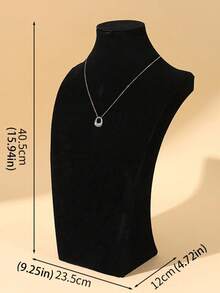 1-Piece Velvet Jewelry Display Mannequin, Necklace Stand, Jewelry Neck Model Hanger, Countertop Or Showcase Jewelry Necklace Display Prop, Organizing Rack - High dark gray - View 8