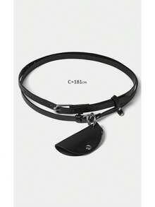 Noxbound Double Layer Women's Belt Suitable For Matching With Pants - Black - View 9