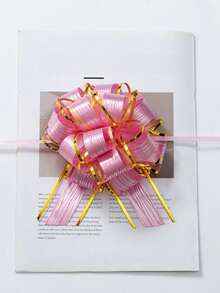 Ribbon Pull Bows Are Used For Gift Wrapping. The 6-Inch Large Pull Bows Are Suitable For Gift Basket Packaging And Wine Bottle Decoration. Satin Ribbons And Pom-Pom Bows Can Be Used For Weddings, Parties And Birthday Decorations. - Multicolor - View 7