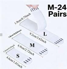 24 Pairs [48 Pieces] Nylon Hanging Strips, Picture Hooks Without Drilling, Picture Frame Wall Art Holder, Invisible Magic Tape Adhesive, Double-Sided Wall Holder - Velcro - View 9