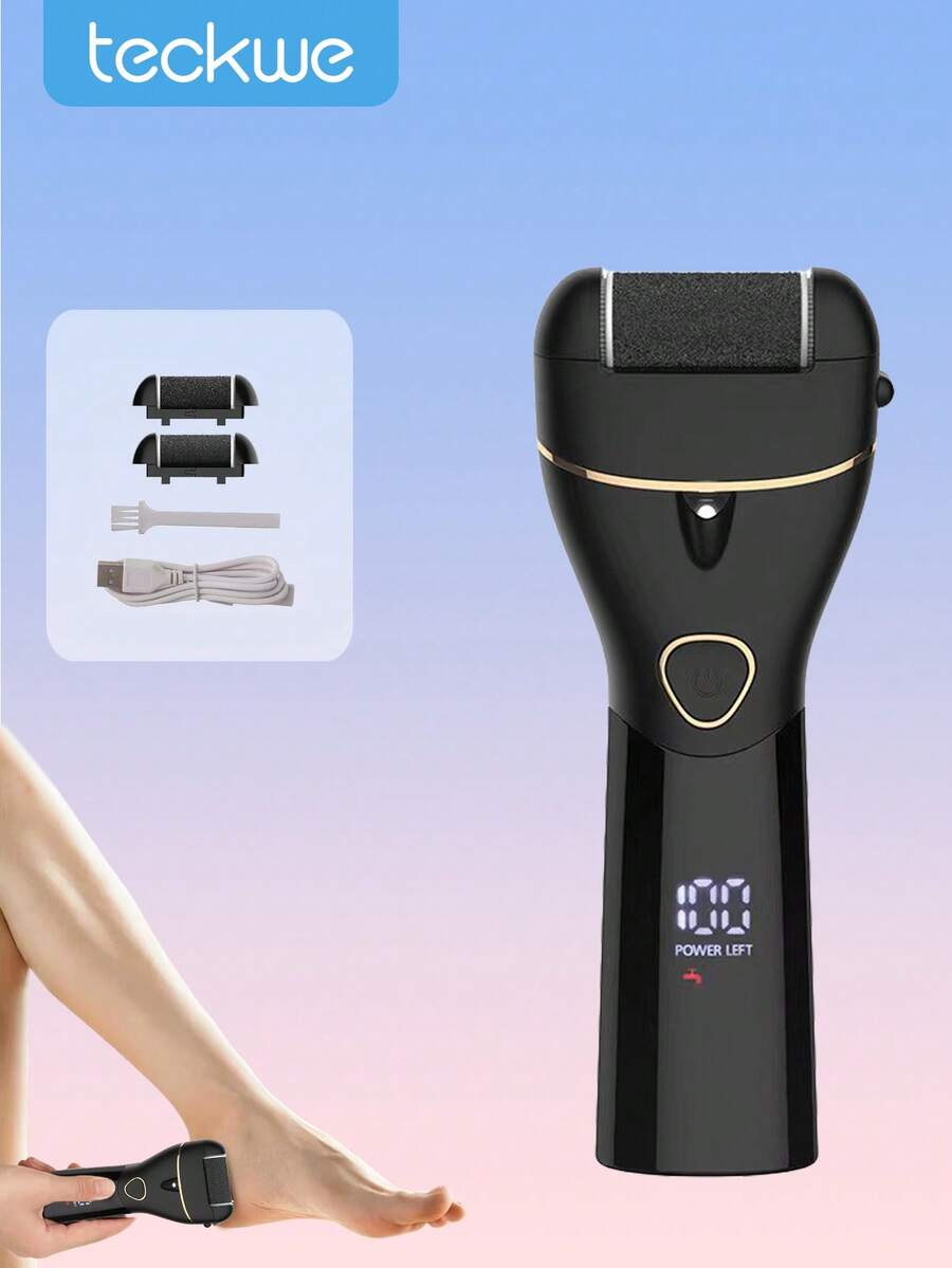 Teckwe This 1200mAh Rechargeable USB Electric Foot File/Exfoliator Features A Simple Design, Removes Dead Skin And Polishes The Skin, And Comes With An Ergonomic Handle. It's Popular With Both Men And Women And Makes An Excellent Gift! - Multicolor - View 1
