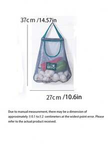 1pc Large Capacity Double Layer Hanging Mesh Storage Bag, Reusable, Suitable For Storing Fruits And Vegetables, Washable, Can Be Hung On Wall, Also Used For Storing Garlic, Potatoes, Onions Or As Food Pantry Storage Bag, Suitable For Kitchen - Dark Green - View 10