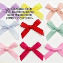 Mini Handmade Roses Flower Artificial Satin Ribbon Rosettes Fabric Appliques For Wedding Decoration Craft Sewing Accessories - Multicolor - View 45