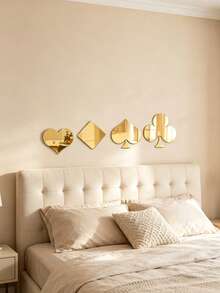 1pc Popular Poker Card Mirror Wall Sticker, Living Room Bedroom Decoration, Sofa, TV Background Wall Decoration, Three-Dimensional Wall Sticker - one-size - View 14