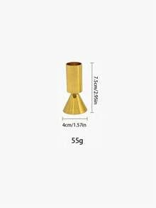 Vintage European Style Copper Candle Holder, Wedding Candlestick Decor, Creative Tabletop Ornament For Living Room, Photography Prop & Party Decoration - Multicolor 2 - View 14