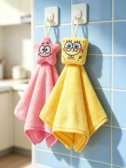 SpongeBob SquarePants | SHEIN 3D 카툰 행잉 핸드 타올