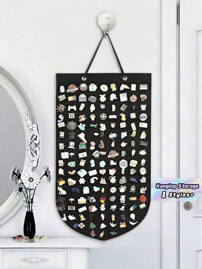 1PC Felt Jewelry Organizer Hanger, Wall Hanging Jewelry Storage Bag & Display Holder, Stores Necklaces, Rings, Earrings. Multifunctional Felt Jewellery Organizer, Simple Home Wall Decor, Ideal Holiday & Christmas Gift