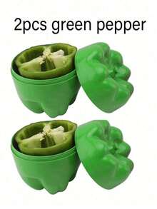 1pc/2pcs/5pcs/6pcs Reusable Vegetable/Fruit Fresh-Keeping Boxes, Lemon/Onion/Garlic/Bell Pepper/Apple/Tomato Storage Containers, Refrigerator Kitchen Utensil Cabinet Organizer,Perfect For Holiday Parties Camping Family And Leftover Food Preservation - Multicolor - View 23