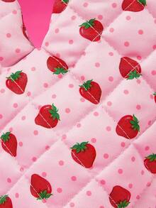 Strawberry Shortcake X SHEIN 1pc/2 Pcs Cute Cartoon Print Kitchen Insulation Set, Insulation Mat, A Must For Kitchen Baking, Effectively Isolating Heat Sources, Single/Combination - Pink - View 4