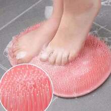 1pc Silicone Foot Scrubber Mat, Suitable For Use In Shower, Removes Dead Skin And Cleanses Feet. This Multifunctional Silicone Bath Mat Can Be Used For Back Massage And Foot Scrubbing, Also Has Anti-Slip Function, An Ideal Companion For Showering. - Multicolor - View 5