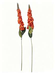 Artificial Goldfish Orange Flower, Artificial Delphinium Flower, Party Center Flower Arrangement Decor For Autumn, Halloween, Wedding, Home, Harvest, And Farm, Table Decor, Outdoor Garden Decor - Orange - View 5