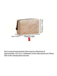 1/3pcs Lace Cosmetic Bag, Portable Large Capacity Travel Organizer Pouch - Multicolor - View 9