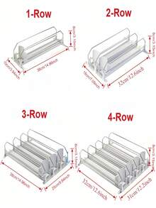 2/4PCS Upgraded Dual Layer Refrigerator Bottle Can Organizer With Positioning Clips Adjustable Divider Durable Plastic Space Saving For Kitchen Wardrobe Desktop Home Office Dorm Storage Organization Supplies - Multicolor - View 9