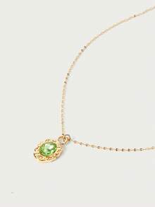 Glisma 18K Glass Diamond Necklace - Gold - View 7