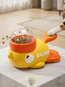 PETSIN Press Type Interactive Dog Snack Dispenser Toy - Slow Feeder Puzzle Feeder, Duck Shaped Design, Encourages Healthy Eating And Intellectual Development, Durable Plastic Material, Suitable For All Dog Breeds, Dog Snack Toy - 200ml - View 8