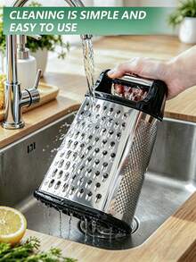 Multi-Functional Four-Sided Grater, Stainless Steel Arc-Shaped Four-Sided Grater, Slicing And Shavings, Suitable For Grilling Ginger, Garlic, Cucumber, Carrot, Cheese, Potato And Other Fruits And Vegetables, Multi-Functional Kitchen Small Tool - Multicolor - View 7