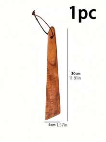 1 Home Use Spatula, Hanging Storage, Outdoor Flip Cooking Spatula, Kitchen Utensil Frying Spatula - Wood Color - View 9