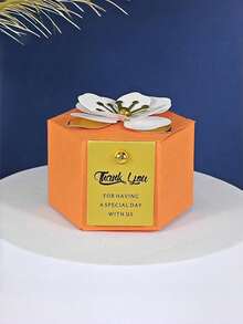 10 piezas Cajas de embalaje de regalo hexagonales de varios colores delicadas con tarjetas de agradecimiento, accesorios de flores de papel, cajas de regalo para bodas, compromisos, cumpleaños, inauguración de casa, fiestas de vacaciones, banquetes y embalaje de regalos en general - Multicolor - Ver 15