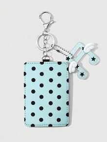 ROMWE Anime 1. Gantungan Kunci DIY, Liontin Tas, atau Aksesori Kasual Mewah Sederhana Motif Polkadot Biru Berbentuk Sayap dan Bintang untuk Kartu Ucapan, Kartu Pelajar, dan Pakaian Sehari-hari. - Biru - View 12