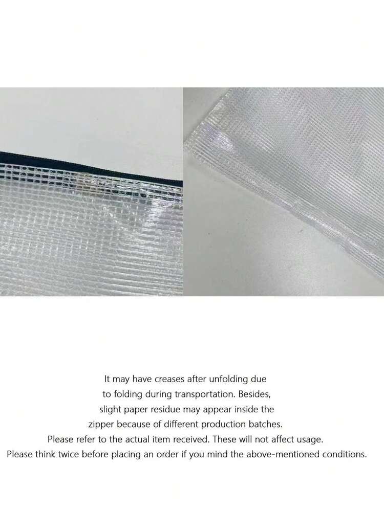 A4 Zipper File Bag , Transparent Waterproof Document, Book, Exam Bag, , Office, Classroom Organization, Office Supplies, - Color random - View 3