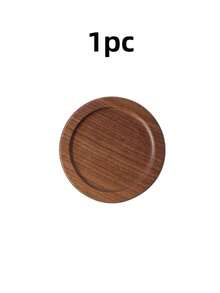 1pc Black Walnut Wood Coaster / 1set Coaster Set / Round Coaster / Beech Wood Coaster Set / Coffee Cup Coasters, Table Decor - Walnut - View 18