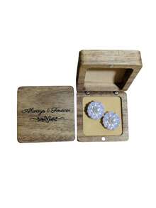 1pc Square Shaped Wooden Ring Box For Wedding Proposal Sun Travel Cool Back To School Christmas Gift Idea Must Haves - Walnut - View 15