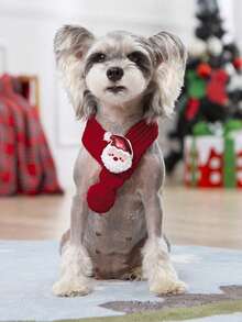 PETSIN 1PC Knitted Christmas Pet Scarf, New Year Festive Neck Decor Accessory For Cats And Dogs - Multicolor - View 13