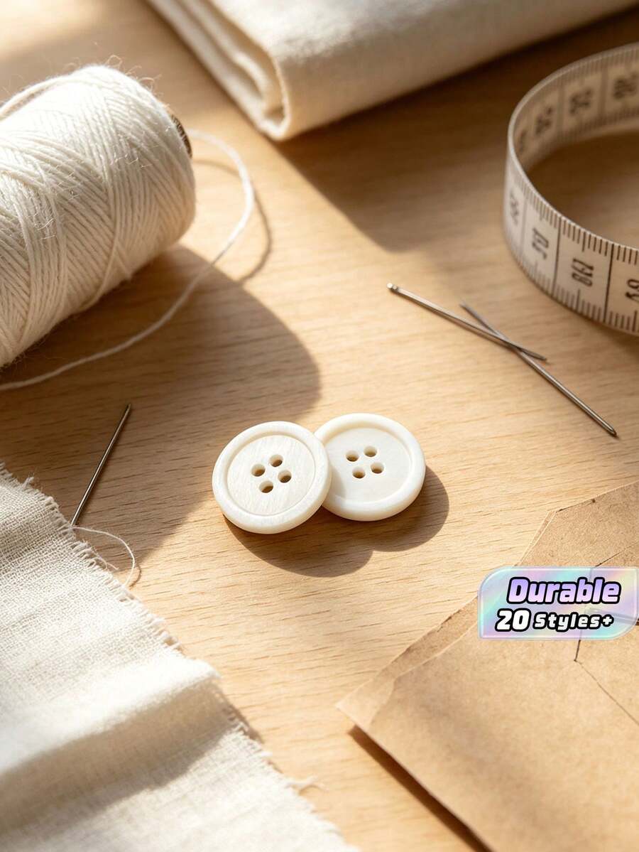 1 Pack 10 Pcs Natural Black Butterfly Shell Buttons Two Hole Four Hole Decorative Fasteners For Shirts Blouses Sweaters Knit Cardigans Hand‑Sewn Clothing Sewing Accessories - 10pcs - View 1