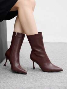 CUCCOO BIZCHIC New Women's Stiletto Boots, Fashionable For Commuting Dates, Suitable For Spring, Autumn And Winter - Dark brown - View 4