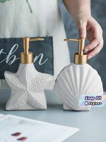 1 Piece Of High-Grade Simple Luxury Bathroom Ceramic Lotion Bottle Separate Bottle Bath Gel Shampoo Separate Bottle - White - View 1
