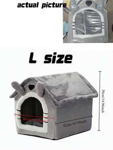 Comfortable Cat And Dog Pet Nest, Warm Winter Bed That Can't Be Removed And Washed, Classic Soft Polyester Cat Hole Nest,Warm Rest Shelter For Small Pets, Indoor Quiet Sleeping Cave For Cats And Dogs, And Pet House That Is Easy To Clean. - multicolor - View 11