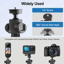 Teckwe Invisible Selfie Stick, Extended Long Pole (120cm/47.2in) | Compatible With Insta360 X5/X4/X3, Suitable For GP Hero 13/12/11, OSMO 360 Pocket 3, 1/4-Inch Extended Monopod For Action Camera - 66inch - View 10