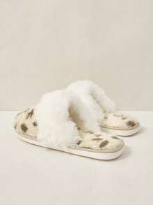 Cuccoo Ladies Home Slippers, Plush Inner, Comfortable And Warm, Beige, Embroidered Decoration, Flats - P-A8892 White - View 6